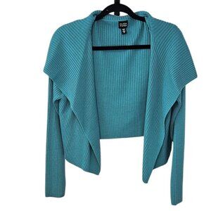 Eileen Fisher Womens 100% Merino Wool, Waterfall Cardigan, Ribbed, Size Medium